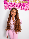 Perruque Tressée Goddess Braids – Brun Cuivré